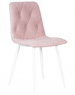 Стул обеденный DOBRIN CHILLY ROMBO, Розовый Simple 03, основание белый в Нижнем Тагиле - nizhniy-tagil.ok-mebel.com | фото