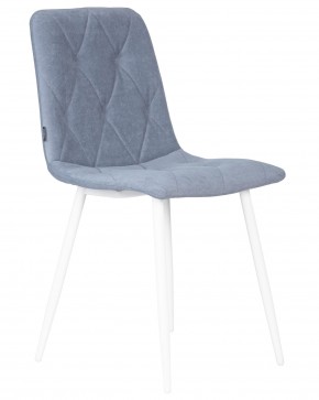 Стул обеденный DOBRIN CHILLY ROMBO, Серо-голубой Simple 26, основание белый в Нижнем Тагиле - nizhniy-tagil.ok-mebel.com | фото 2