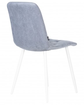 Стул обеденный DOBRIN CHILLY ROMBO, Серо-голубой Simple 26, основание белый в Нижнем Тагиле - nizhniy-tagil.ok-mebel.com | фото 4