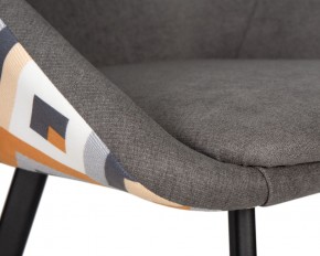 Стул обеденный DOBRIN MARKUS, ЭМАЛЬ ЧЕРНЫЙ МУАР ткань Candy Graphite+Escada Ochre в Нижнем Тагиле - nizhniy-tagil.ok-mebel.com | фото 7