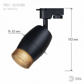 Светильник на штанге Эра  TR51 - GU10 BK в Нижнем Тагиле - nizhniy-tagil.ok-mebel.com | фото 4