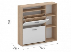 Тумба для обуви Толедо-1 Дуб сонома/Белый в Нижнем Тагиле - nizhniy-tagil.ok-mebel.com | фото 2