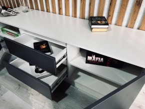 Тумба ТВ большая Парус (Белый/Графит) в Нижнем Тагиле - nizhniy-tagil.ok-mebel.com | фото 3