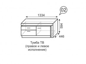 Тумба ТВ Люмен 02 Дуб Сакраменто/Белый снег в Нижнем Тагиле - nizhniy-tagil.ok-mebel.com | фото 3