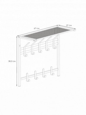 Вешалка-полка Торонто 22 в Нижнем Тагиле - nizhniy-tagil.ok-mebel.com | фото 3