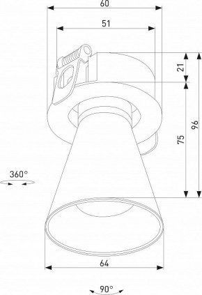 Встраиваемый светильник Elektrostandard Bell 25097/LED 8W 4000K черный в Нижнем Тагиле - nizhniy-tagil.ok-mebel.com | фото 5
