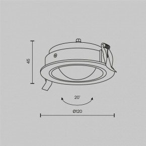 Встраиваемый светильник Maytoni Lens DL105-12W4K-W в Нижнем Тагиле - nizhniy-tagil.ok-mebel.com | фото 8