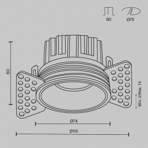 Встраиваемый светильник Maytoni Round DL058-12W2.7K-TRS-W в Нижнем Тагиле - nizhniy-tagil.ok-mebel.com | фото 8