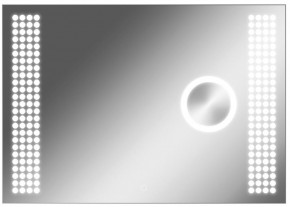 Зеркало Cosmo 100 alum (линза) с подсветкой Sansa (SCL1026Z) в Нижнем Тагиле - nizhniy-tagil.ok-mebel.com | фото 1
